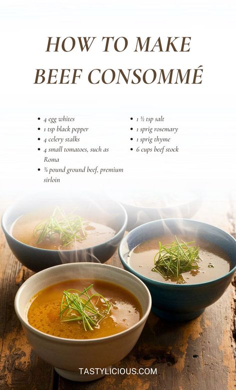 beef consomme ingredients beef consomme recipe how to make beef consomme beef consomme vs beef broth best beef consomme substitutes Beef Consomme Recipe, Soup Ideas For Dinner, Consomme Soup, Healthy Soup Ideas, Clear Soup Recipe, Beef Consomme, Consomme Recipe, Ideas For Dinner Easy, Soup Meals