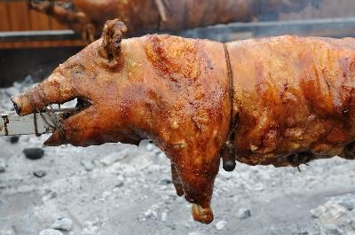 How+to+Make+an+Outdoor+Pig+Roaster+ Tongan Food, Pig Roast Party, Roasted Pig, Pig Roaster, Hog Roast, Bbq Pig, Puerto Rico Food, Pinoy Recipes, Pig Roast