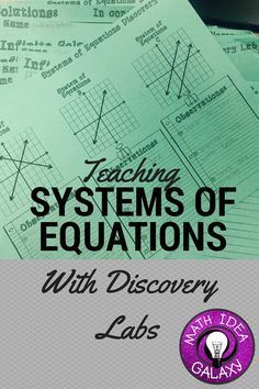 High School Math Classroom, Teaching Algebra, School Algebra, Algebra Activities, Middle School Math Classroom, Systems Of Equations, Maths Algebra, Math Instruction, Secondary Math