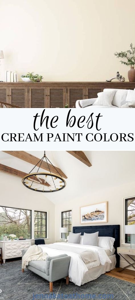 Bright Cream Paint Colors, Cool Cream Paint Colors, Top Cream Paint Colors, Paint Colors For Master Bed And Bath, Whipped Cream Paint Color, Creme Sherwin Williams, Warm White Bedroom Paint, Best Cream Paint Color Benjamin Moore, Best Cream Colored Paint