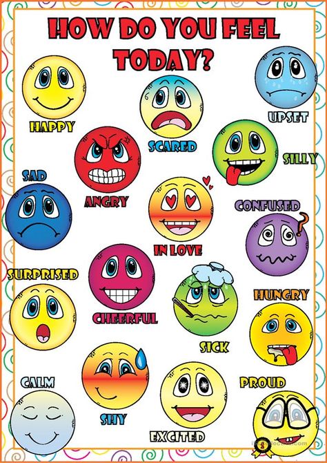 Feelings and Emotions POSTER - English ESL Worksheets for distance learning and physical classrooms Feelings Faces, List Of Emotions, Emotions Preschool, Emotions Posters, Emotions Cards, English Posters, Emotion Faces, Emotion Chart, Feelings Chart