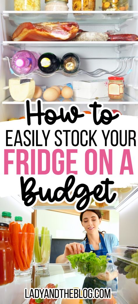 If you want to stock your fridge on a budget with fresh fruits and fresh produce, the best way to do so is by having a plan. Grocery shopping has become very expensive lately; unless you plan ahead, a tight budget doesn’t go very far. Stock The Fridge Grocery Lists, How To Stock A Fridge On A Budget, Fridge Essentials Shopping Lists, Fridge Staples Grocery Lists, Fridge Stock, Stocked Fridge, Fridge Essentials, Family Of 6, Dinner Plan