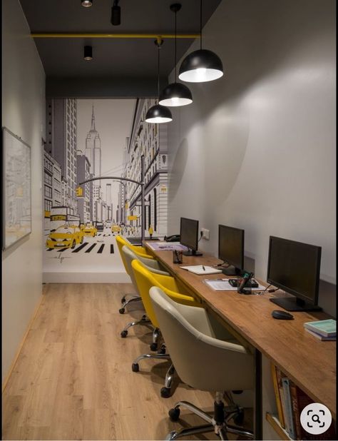 Interior Design Office Studio Modern, Industrial Office Interior Design Ideas, Architect Home Office Workspace, Office Work Space Design, Small Interior Design Office, Architects Office Interior, Coworking Space Small, Architect Office Interior Design Modern, Small Work Space Ideas