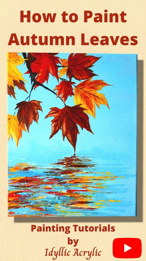 Autumn Painting Acrylic Easy, Acrilyc Paintings, Guided Painting, Painting Universe, Paint Autumn, Hat Painting, Boho Art Painting, Halloween Canvas Art, Outdoor Painting