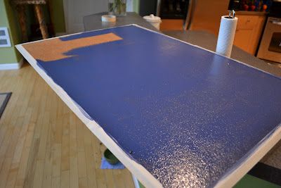 Off for the Season: How to Paint a Cork Board. Cork Board Painting Ideas, Cork Board Painting, Painting A Cork Board, Painting Corkboard, Small Room Desk, Craft Room Desk, Diy Cork Board, Boys Bedroom Furniture, Craft Room Furniture