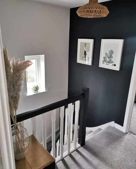 Hallway Colour Schemes, Hallway Landing, Stairs And Hallway Ideas, Entrance Hall Decor, Staircase Wall Decor, Hallway Colours, House Staircase, Narrow Hallway Decorating, Home Hall Design