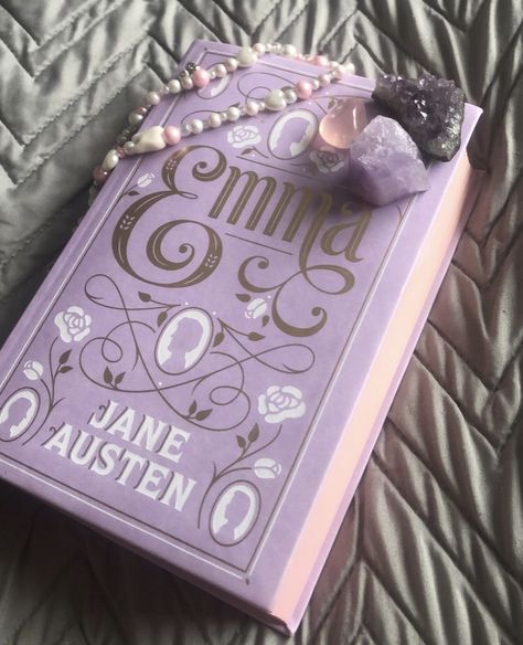 Aesthetic Book Ideas, Emma Jane Austen Book, Literature Academia, Pastel Books, Crystals Book, Fantasy Words, Teenage Books To Read, Emma Jane Austen, Purple Books