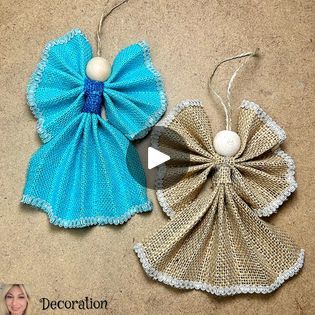 Lace Angels How To Make, Burlap Angel Ornaments Diy, Doily Angels How To Make, Ribbon Angels How To Make, Ribbon Angels, Angel Ornaments Diy, Angel Diy, Diy Angel Ornaments, Macrame Angel