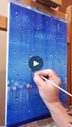 1.1K views · 15K reactions | Rainy day painting. Acrylic on canvas #art #acrylic #rain #timelapse #short #rainyday #painting #acrylicpainting | Graham Bradshaw Art | Phil Collins · I Wish It Would Rain Down (2016 Remaster) Painting Rain On Window, Rain Drops Painting Acrylic, Rainy Painting Easy, Rain Painting Tutorial, Paintings Of Rain, How To Paint Rain, Rain Timelapse, Rainy Window Painting, Rainy Day Painting Acrylic