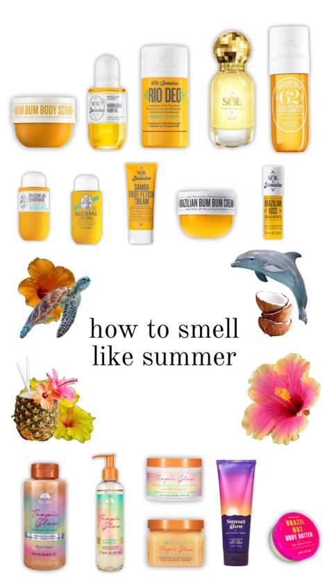 #beauty #selfcare #makeup #tutorial #ulta #treehut #soldejaneiro #summer #perfume Best Summer Skincare Products, Summer Perfume Aesthetic, Summer Scent Combos, Smell Good Combo Summer, How To Smell Like The Beach, How To Smell Like Summer, Summer Smells, Smell Like Summer, Spring Must Haves