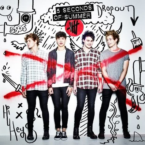 Grappig, met alle tekeningetjes die ze zelf hebben getekend! 5sos Album Cover, 5sos Album, She Looks So Perfect, English Love, Pochette Album, Music Album Covers, Five Seconds Of Summer, Calum Hood, Music Album Cover