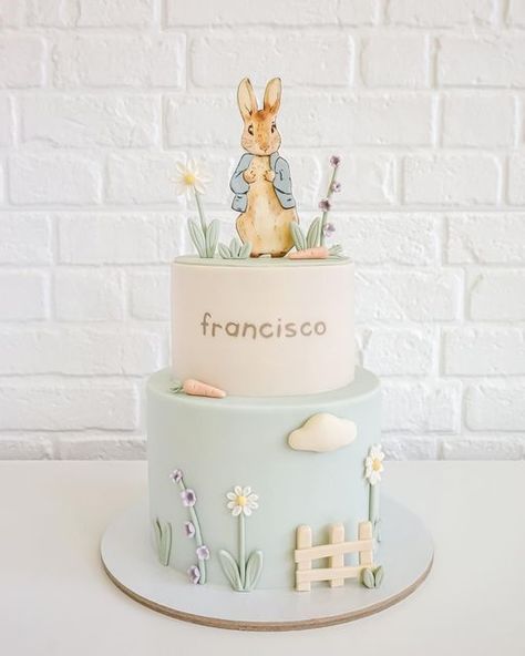 Peter Rabbit Theme Party, Peace Of Cake, Book Themed Birthday Party, Twin Birthday Cakes, Peter Rabbit Cake, Tale Of Peter Rabbit, Peter Rabbit Birthday, Peter Rabbit Party, Boys First Birthday Party Ideas