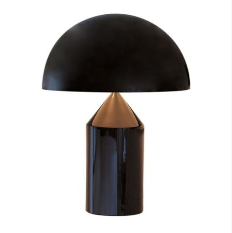 Atollo Lamp, Panthella Lamp, Bauhaus Lamp, Mushroom Light, Black Mushroom, Table Rose, Mushroom Lights, Vico Magistretti, Contemporary Desk