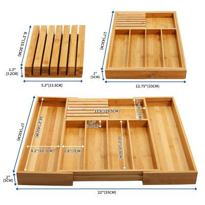 Deep kitchen drawer organization