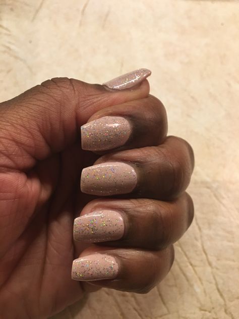 Wedding Day Nails, Glitter Gel Polish, Short Square Acrylic Nails, Glitter Nail, Square Acrylic Nails, Glitter Gel, Nude Nails, Glitter Nails, Gel Polish