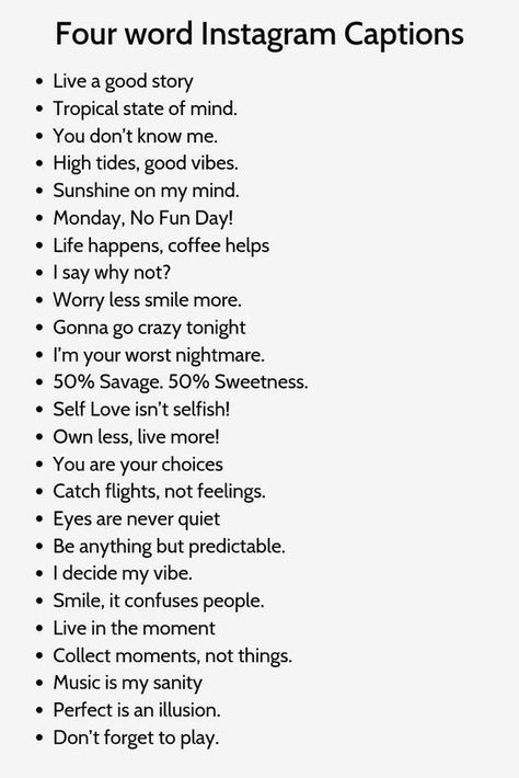 Four words Captions Caption Untuk Instagram, Summer Instagram Captions, Ig Caption, Caption Ig, Citations Instagram, One Word Caption, Attitude Caption For Instagram, Short Captions, Caption Instagram