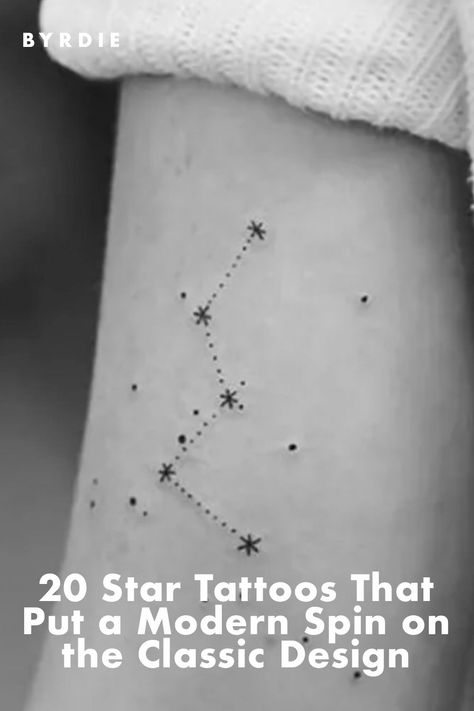 Tattoos Stars Quote Tattoo, Constilation Tattoo Hand, Pieces Star Sign Tattoo, Meaning Of Star Tattoo, Multiple Stars Tattoo, Connected Stars Tattoo, Coordinates Tattoo Women, Ursa Major Constellation Tattoo, Everglow Tattoo Coldplay