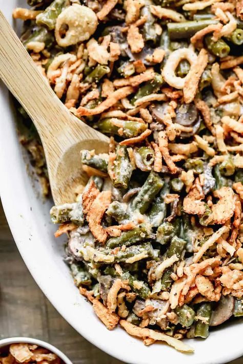 Pioneer Woman Crockpot Green Bean Casserole Crockpot Green Bean Casserole, Fresh Green Bean Casserole, Crockpot Green Beans, Green Bean Casserole Crock Pot, Food Crockpot, Creamy Green Beans, Best Green Bean Casserole, Slow Cooker Green Beans, Classic Green Bean Casserole