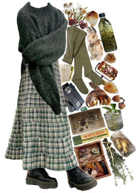 Fall Equinox Outfit, Everyday Hobbit Outfits, Winter Cottagecore Fashion, Cottage Witch Aesthetic Outfit, Outfit Ideas Cottagecore Grunge, Homesteading Aesthetic Outfit, Lockwood And Co Inspired Outfits, October Outfits Women, Outfit Ideas On People