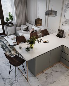 JNA on Behance Decor Kitchen Ideas, Condo Interior Design, Small Apartment Kitchen, Small Apartment Interior, Organizer Kitchen, Condo Interior, Paint Kitchen, Organization Kitchen, Small Apartment Design