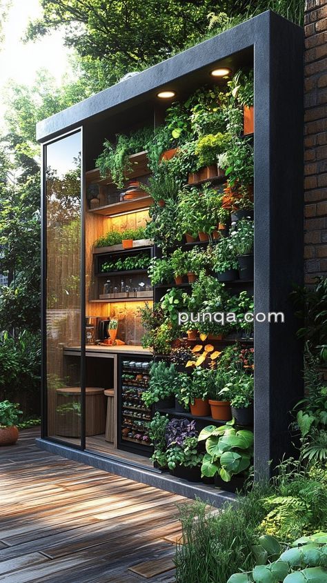 City Greens: Innovative Urban Gardening Ideas for Small Spaces - punqa.com Vertical Planting Ideas, City Garden Ideas Small Spaces, Mini Kitchen Garden, Mini Garden Ideas Small Spaces, Small Terrace Ideas, Garden Ideas Small Spaces, Interior Greenhouse, Small Greenhouse Ideas, Cafe Balcony