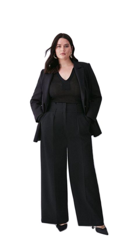 Plus Size Formal Attire, C Suite Style Women, Business Attire Plus Size Women, Corporate Plus Size, Black Formal Outfit, School Girly, Plus Size Business Attire, Business Fits, Plus Size Business