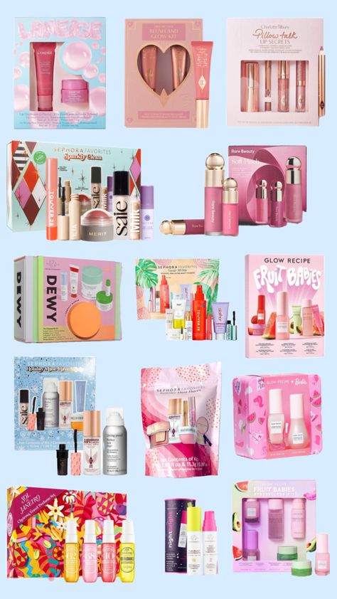 gift sets!! {⚡️🎀🪩} Sephora Gift Sets, Xmas List Ideas, Beauty Treatments Skin Care, Sephora Gift, Makeup Bag Essentials, Sephora Favorites, Cute Birthday Ideas, Cute Gifts For Friends, Sephora Skin Care