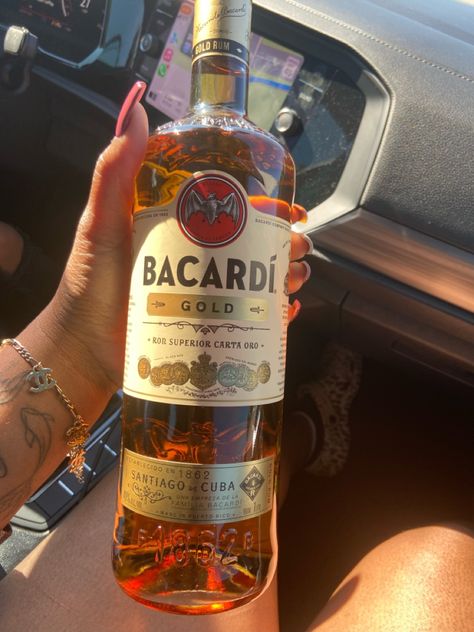 Bacardi Rum Drinks, Rum Aesthetic, Bacardi Drinks, Bacardi Gold, Gold Rum, Chanel Loafers, Bacardi Rum, Alcohol Aesthetic, Rum Drinks