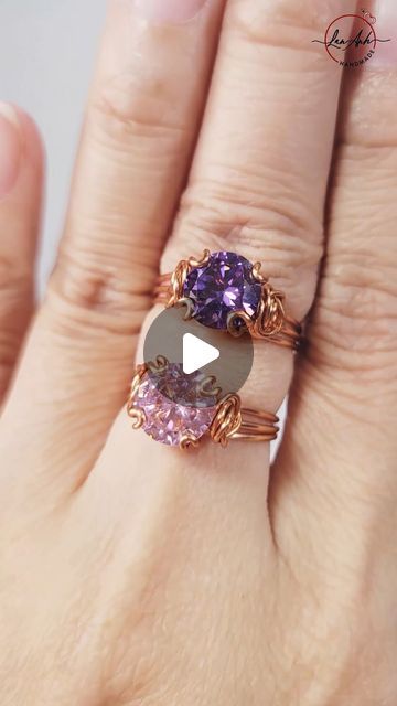 Lan Anh Handmade on Instagram: "#shortsvideo | Making prong ring with faceted stone | easy DIY jewelry with wire" Diy Jewelry With Wire, Handmade Wire Jewelry Tutorial, Diy Stone Rings, Jewelry With Wire, Handmade Rings Wire, Wire Rings Tutorial, Diy Wire Jewelry Rings, Prong Ring, Long Tassel Necklace