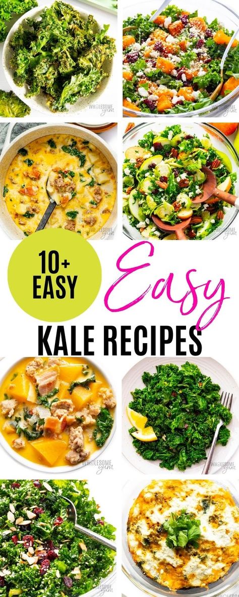 Healthy Kale Recipes Cooked Kale Recipes Healthy, Recipes With Kale Easy, Dinosaur Kale Recipes, Healthy Kale Recipes, Recipes For Kale, Cooked Kale Recipes, Recipes With Kale, Recipe Using Kale, Easy Kale Recipes