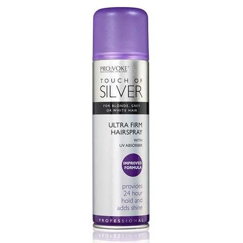 image Best Hairspray For Gray Hair, Gray Hair Spray, Grey And White Hair, Best Hairspray, Grey Hair Care, Makeup Tips For Older Women, Grey White Hair, Hair Advice, Hair Spray