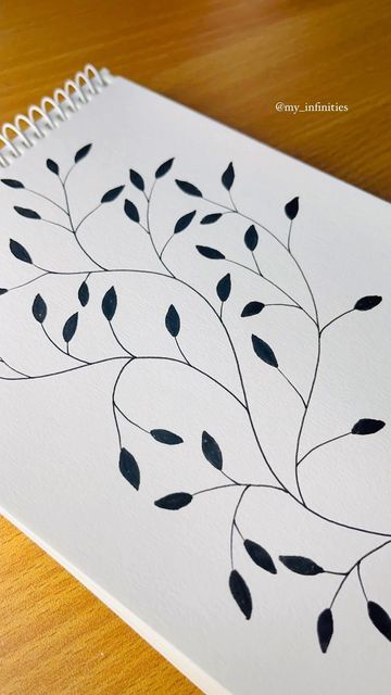 @nick.tunes.01 on Instagram: "🌿Simple Leaf Pattern Design 🌿" Doodle Leaf Art, Leaf Sketch Simple, Leaves Pen Drawing, Aesthetic Leaves Drawing, Simple Leaf Painting, Leaf Doodle Art, Simple Patterns To Draw, Leaf Drawing Simple, Simple Leaf Drawing