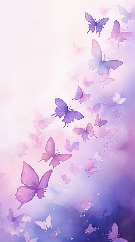 Purple butterflies backgrounds petal plant. | premium image by rawpixel.com Cute Purple Backgrounds, Pastel Purple Butterfly Wallpaper, Purple Background Butterfly, Wallpaper Iphone Purple Aesthetic, Purple Butterfly Background, Lilac Iphone Wallpaper, Purple Cute Wallpaper, Iphone Wallpaper Lavender, Wallpaper Mariposas