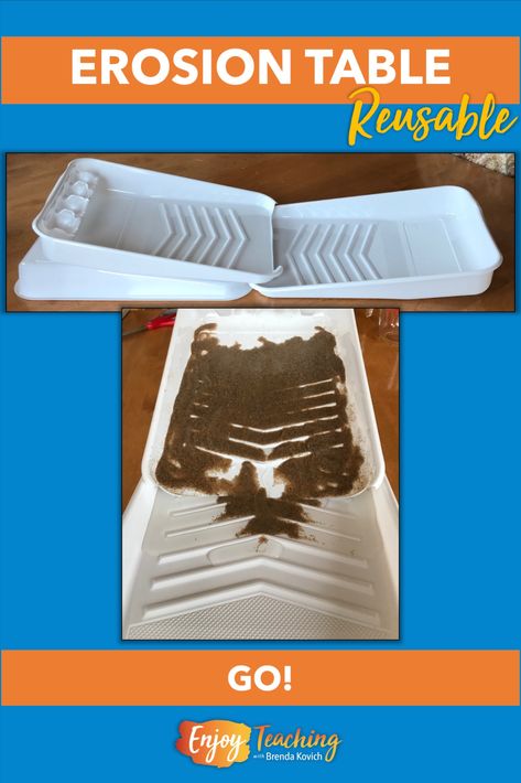 Are you teaching weathering, erosion, and deposition? Build these DIY stream tables for your classroom. All you need are a package of plastic paint tray liners and Styrofoam egg cartons. You'll love adding hands-on activities to your geology unit. Stream Table Erosion Science Activities, Diy Stream, Erosion Lab, Erosion Activities, Weathering Erosion Deposition, Steam Teacher, Earth Science Lessons, Junior Ranger, Ap Environmental Science