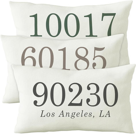 Cozy up Any Space with Personalized Throw Pillow: We want to make your place's more pleasent and stylish. Adding your home decor a personalized pillow case is great idea. Your homeland's name, zip code will be part of your home and your life. Feeling your homeland any time is easy with custom lumbar pillow covers. We all miss some places and that is why we created this special pillowcase to always feel them with us. Zip Code Pillows, Gifts For Realtors, Custom Cushion Covers, Stylish People, Lumbar Pillow Covers, Engagement Presents, Personalized Throw Pillow, Personalized Pillow Cases, Personalized Pillow