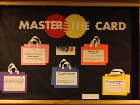 Master The Card - safe shopping and credit card debt education. Res Life Bulletin Boards, Resident Assistant Bulletin Boards, Office Bulletin Boards, November Bulletin Boards, College Bulletin Boards, Passive Programs, Credit Education, Ra Bulletins, Ra Boards