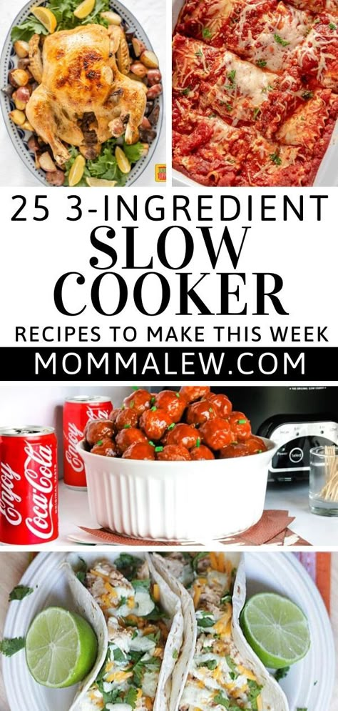 Slow Cooker 5 Ingredients Or Less, Few Ingredient Slow Cooker Meals, Three Ingredient Slow Cooker Recipes, Slow Cooker Recipes Easy 3 Ingredients, 4 Ingredient Slow Cooker Recipes, Crock Pot Easy Meals 3 Ingredients, Easy Crockpot Recipes With Few Ingredients Simple Dinners, 3 Ingredient Meals Crock Pots, 5 Ingredient Or Less Slow Cooker Recipes