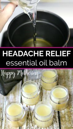 Headache Relief Essential Oils, Natural Headache, Balm Recipe, Salve Recipes, For Headaches, Natural Headache Remedies, Tension Relief, Natural Healing Remedies, Diy Remedies