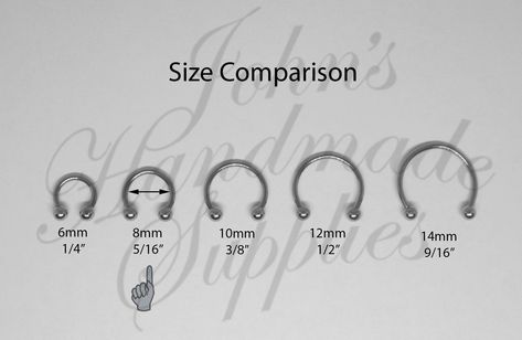 "16G 5/16\" The most popular size for eyebrow piercing It can also be used as tragus, cartilage, rook, etc piercing, nose septum ring piercing, and more External threaded barbell is said to be externally threaded when the threads stick out of the end of the barbell; the ball screws ONTO the barbell. (Most popular kind) Material: Coated 316L surgical stainless steel bar + 3mm balls HOWEVER, the color coating is used a unique coating process, and some people will have allergic reaction to this par Eyebrow Piercing Hoop, Horseshoe Piercing, Lip Piercing Labret, Lip Piercing Ring, Cartilage Helix Piercing, Snug Piercing, Lip Jewelry, Crystal Lips, Septum Piercings