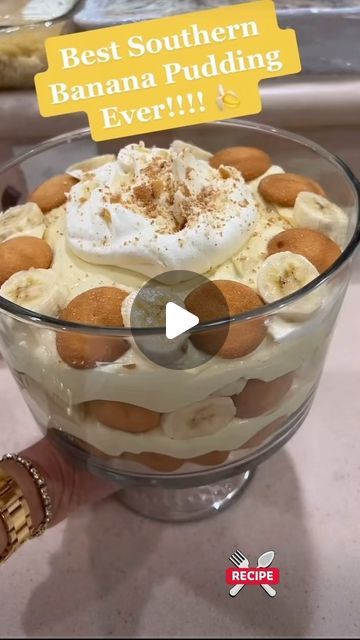 nana_dees_recipes on Instagram: "I like my BANANAS in Pudding! 

#nanadeats #nationalday #internationalday" Banana Pudding Videos Easy, Not Yo Mommas Banana Pudding, Grandmas Banana Pudding Recipe, Paula Deen's Banana Pudding, Traditional Banana Pudding, Ideas For Bananas, Banana Pudding Black People, Whipped Banana Pudding, Quick And Easy Banana Pudding Recipes