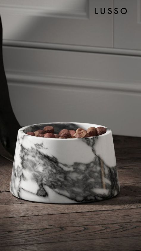 Marble Home Decor Accessories, Luxury Dog Bowls, Marble Home Accessories, Marble Dog Bowl, Marble Pieces, Marble Products, Marble Accessories, Marble Home, Stone Interior