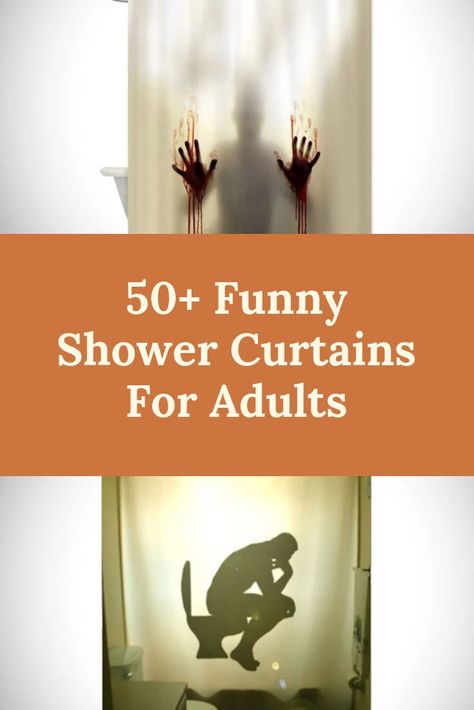 50+ Funny Shower Curtains For Adults You Can Buy Today!  Discover some of the best FUNNY Shower Curtains for your bathroom. we have listed an epic list of unique, novelty and humorous shower curtains for adults. Shower Curtain Hooks Ideas Diy, Shower Curtain Ideas Creative, Garden Hideaway, Industrial Showers, Curtain Alternatives, Diy Shower Curtain, Funny Shower Curtains, Cool Shower Curtains, Marble Showers