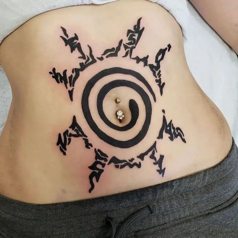 Naruto small tattoo idea Nine Tails Seal Tattoo, Naruto Small, Naruto Portrait, Naruto Seal, Naruto Tattoo Ideas, Go Beyond Plus Ultra, Naruto Tattoos, Bleach Tattoo, Mystical Tattoos