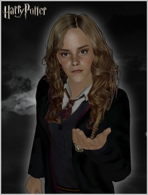 ModTheSims - Harry Potter Trio: Hermione Granger Sims 4 Harry Potter, Sims 4 Mod Pack, Hermione Granger Hair, Hermione Hair, Harry Potter Trio, Hermione Jean Granger, Emma Watson Hair, Harry Potter 5, Rowling Harry Potter