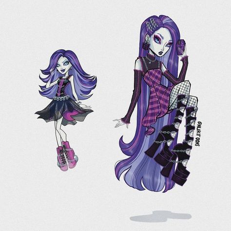 Instagram Redesign, New Monster High Dolls, Spectra Vondergeist, Fairytale Creatures, Arte Monster High, Monster High Pictures, Custom Monster High Dolls, Monster High Art, Monster High Characters