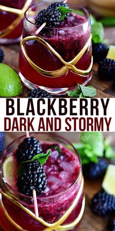 Blackberry Rum, Dark N Stormy Cocktail, Blackberry Cocktail, Dark And Stormy, Perfect Summer Drink, Rum Cocktail, Cocktail Drinks Recipes, Summer Drink, Drinks Alcohol Recipes