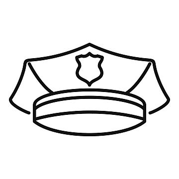 Police Hat Drawing, Police Drawing Easy, Police Badge Drawing, Police Symbol, Cop Badge, Friendship Activities Preschool, Police Officer Hat, Sheriff Hat, Art Club Projects