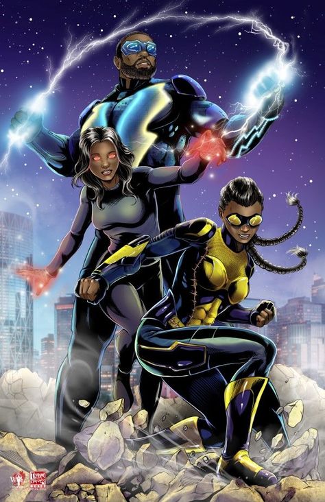 Christmas Outfits For Family Pictures, Fall Family Photo Outfits, Univers Dc, Black Comics, Arte Dc Comics, Bd Comics, Dc Memes, Superhero Characters, Black Lightning