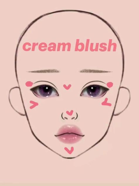 Drawing Makeup, Asian Makeup Tutorials, Korean Makeup Tips, Trilogy Tour, Gyaru Makeup, Face Charts, Make Up Tutorials, Simple Makeup Tips, Makeup Tutorial Step By Step