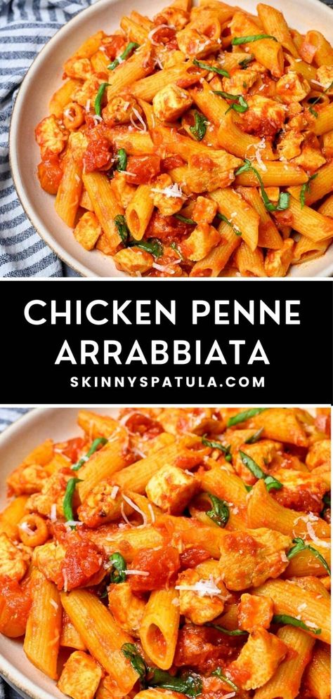 Chicken Arrabiata Recipe, Chicken Arrabiata, Chicken Bits, Penne Arrabiata, Chicken Breast Pasta, Beef Noodle Stir Fry, Spicy Chicken Pasta, Arrabbiata Sauce, Beef Chow Mein